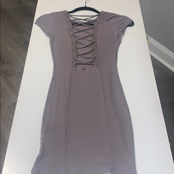 Grey Short Dress - Picture 3 of 4